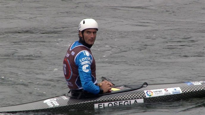Ander Elosegui en el Mundial de eslalon de piragüismo