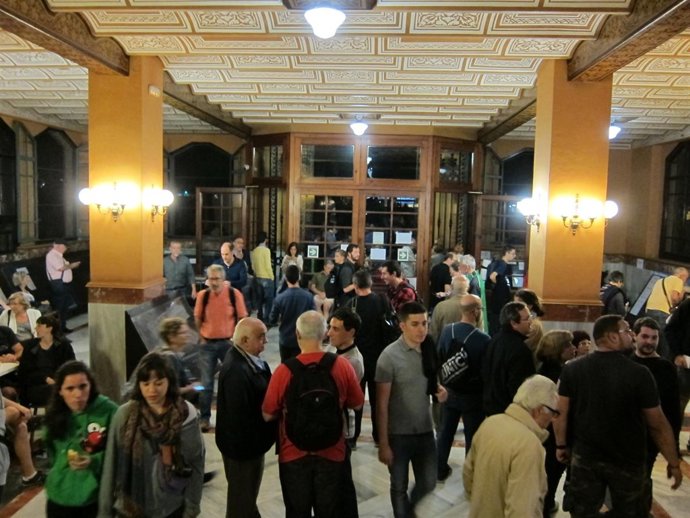 Interior de la Escola Industrial de Barcelona          
