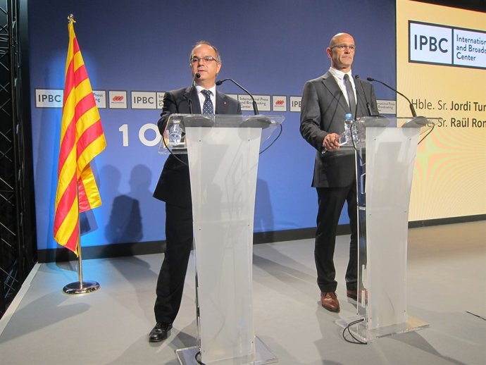 Consellers de la Generalitat Jordi Turull, Raül Romeva              