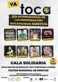 Una gala solidaria recaudará fondos en Montijo a favor de la Asociación de Discapacitados Auditivos de Badajoz