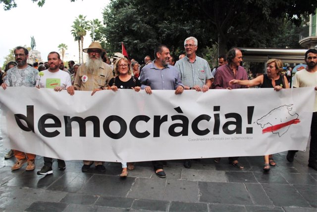 Manifestación a favor de la democracia 