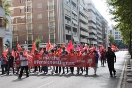 Marcha de UGT-A y CCOO-A por las pensiones dignas