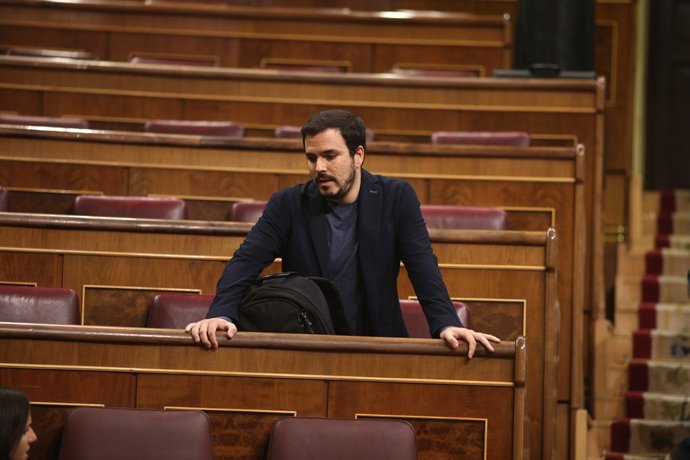 Alberto Garzón en la sessió de control al Govern al Congrés