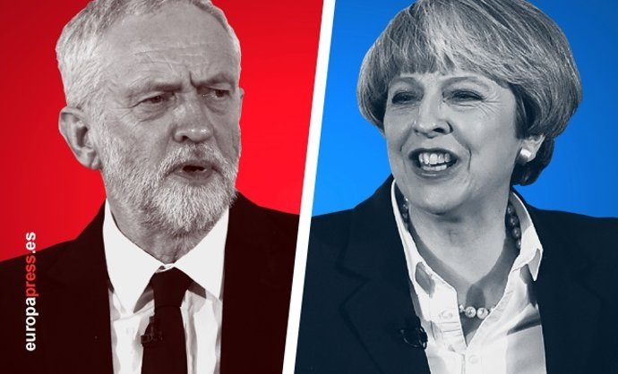 Jeremy Corbyn y Theresa May