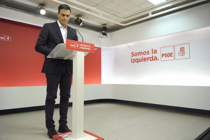 Pedro Sánchez comparece en Ferraz el 1 de octubre
