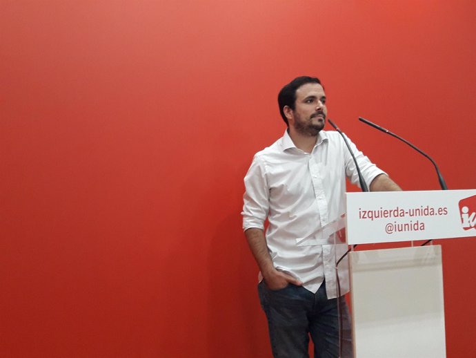 El coordinador general de IU, Alberto Garzón