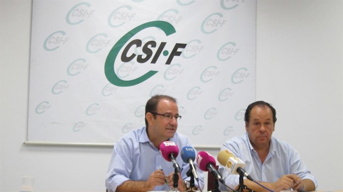 El president de CSIF en roda de premsa