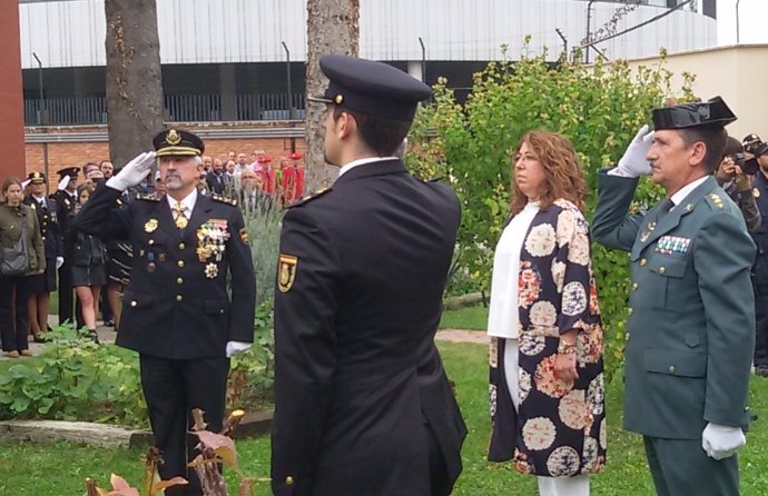 Carmen Alba, en el Día de la Policía Nacional en Navarra.