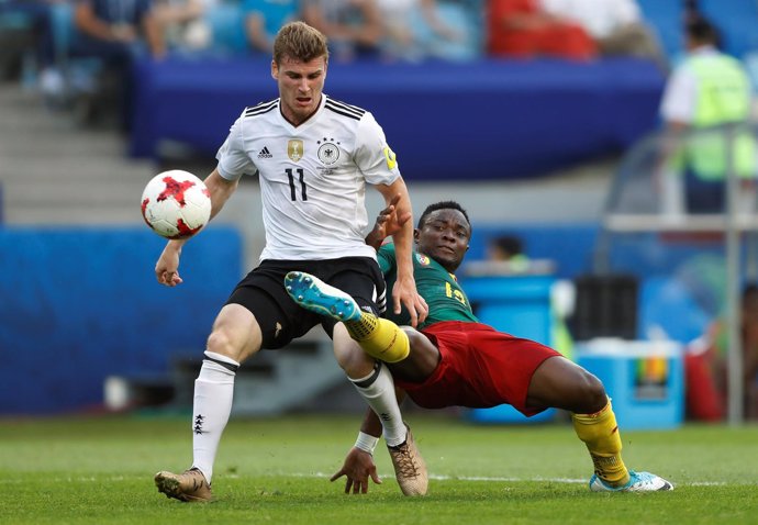 Timo Werner con la selección alemana en la Confederaciones