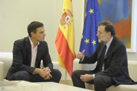 Rajoy, tras su encuentro con Sánchez: "Por la unidad y la defensa del Estado de Derecho"