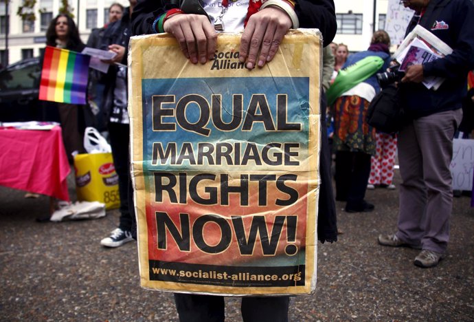 Pancarta en favor del matrimonio homosexual en Sidney