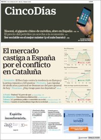 Las portadas de los periódicos económicos de hoy, martes 3 de octubre