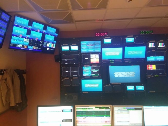 Sala de continuïtat en TV3 durant l''aturada de país'
