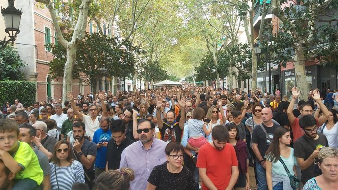 Manifestación en L'Hospitalet de Llobregat