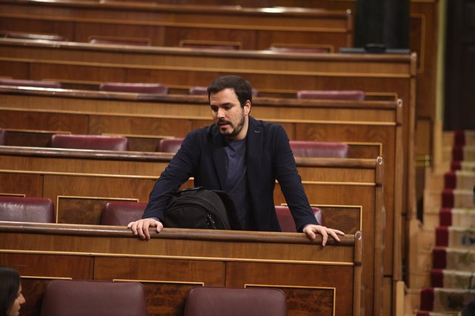 Alberto Garzón en la sesión de control al Gobierno en el Congreso