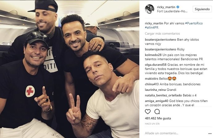 Ricky martin, chayanne, luis fonsi y nicky jam