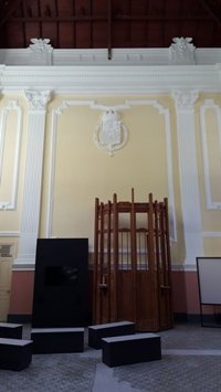 Soro subraya que la restauración del vestíbulo recupera el "esplendor" de la Estación de Canfranc