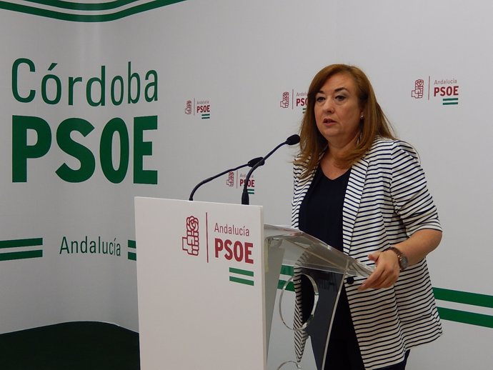 Soledad Pérez en la sede del PSOE Córdoba