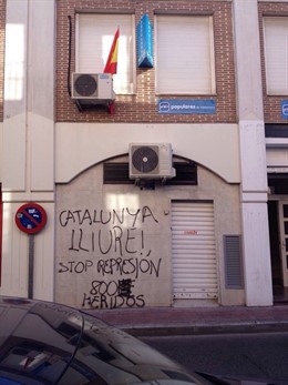 PP denuncia la aparición de pintadas en sus sedes