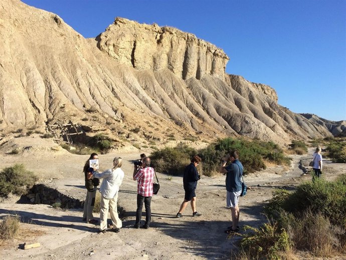 Parte de la delegación de periodistas polacos