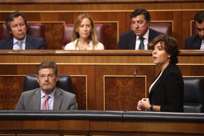 Santamaría en la sessió de control al Congrés