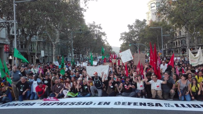 Manifestación 'Contra la represión y en defensa de las libertades'