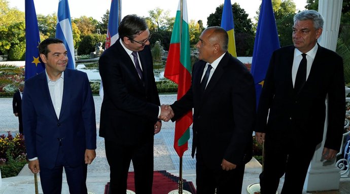 Alexis Tsipras, Boiko Borissov, Alexander Vucic y Mihai Tudose