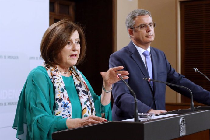 Sánchez Rubio y Blanco en rueda de prensa en San Telmo