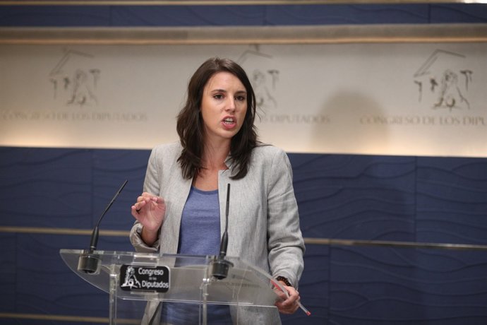 Roda de premsa d'Irene Montero al Congrés