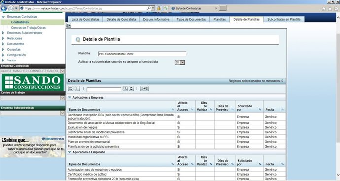 Sistema de Sando para evitar la falsificación de documentación en obras