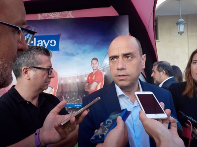 Echávarri en la Fan Zone de la Selección Española