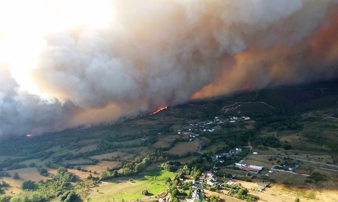 León: Imagen de un incendio