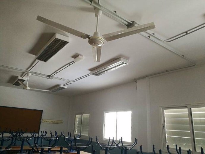 Ventilador en un aula