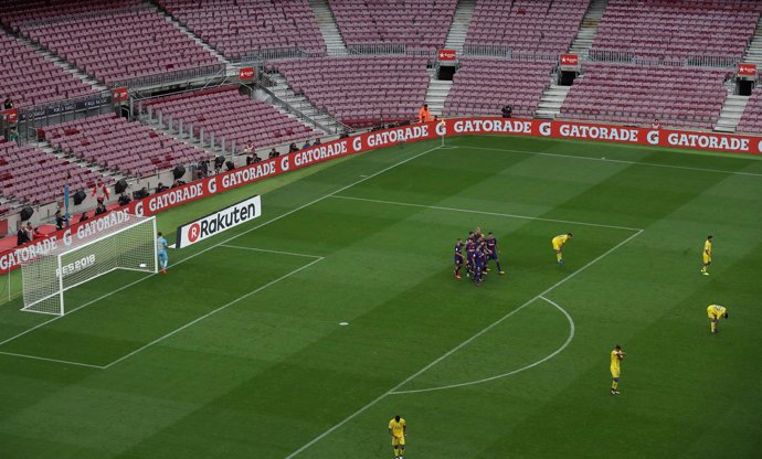 Camp Nou vacío en el Barcelona-Las Palmas del 1-O