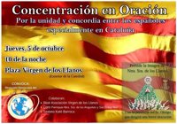 1-O.- Albacete celebra este jueves una concentración en oración por la unidad y concordia entre los españoles