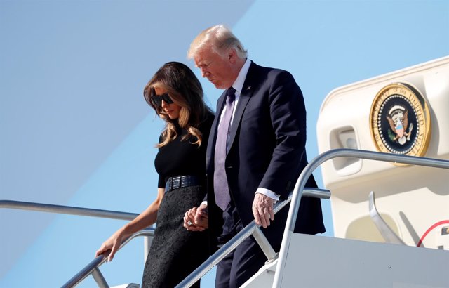 Donald y Melania Trump llegan a Las Vegas tras el tiroteo