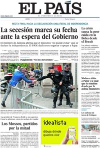 Las portadas de los periódicos de hoy, jueves 5 de octubre de 2017