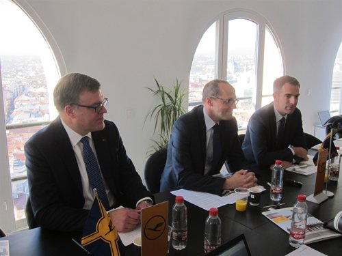 Rueda de prensa de Lufthansa en Madrid                             