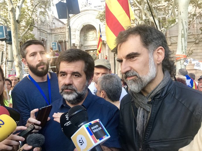 Jordi Sànchez (ANC) i Jordi Cuixart (Òmnium)