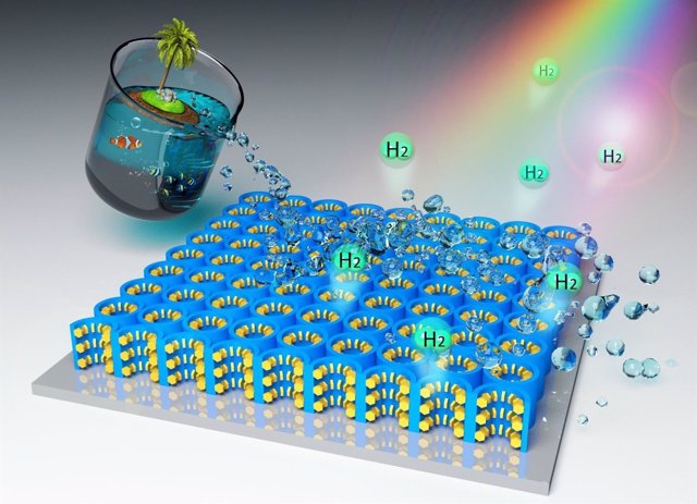 Concepto del nanomaterial fotocatalizador híbrido  
