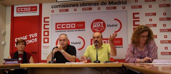 Rueda de prensa de CCOO y UGT sobre pensiones