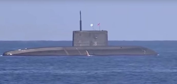 Submarino ruso en el Mediterráneo