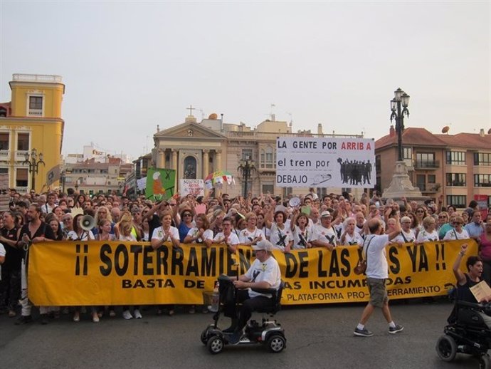 Manifestantes en Murcia