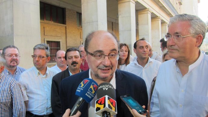 El secretario general del PSOE Aragón, Javier Lambán