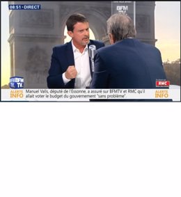 Ex primer ministro francés, Manuel Valls, en BFMTV