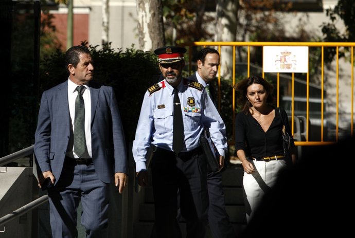 Trapero surt de l'Audiència Nacional després de declarar per sedició