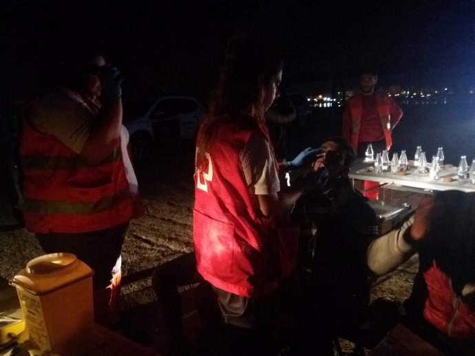 Voluntarios en las labores de asistencia