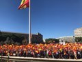 Imagen de la concentración en favor de la unidad de España en Plaza de Colón