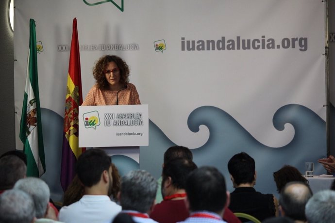 Nuria López (CCOO-A) en la Asamblea de IULV-CA