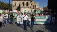 "Varios miles" de personas se manifiestan en Sevilla para pedir la supresión del impuesto de sucesiones